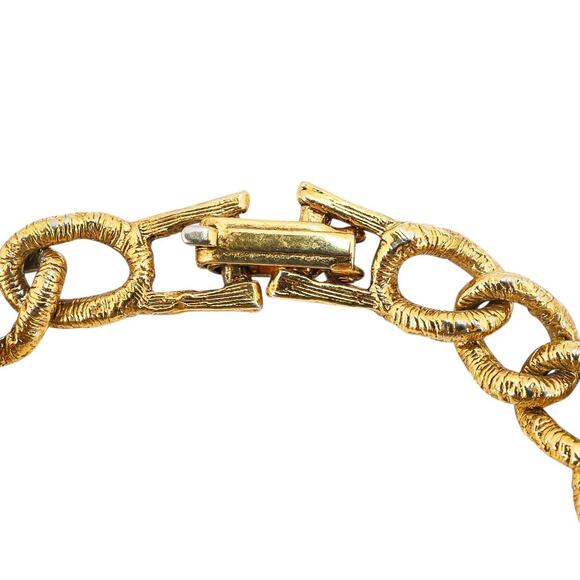 Vintage Gold-Tone Link Bracelet w Insect & Floral Charms Victorian Revival 7.5” - Picture 3 of 5